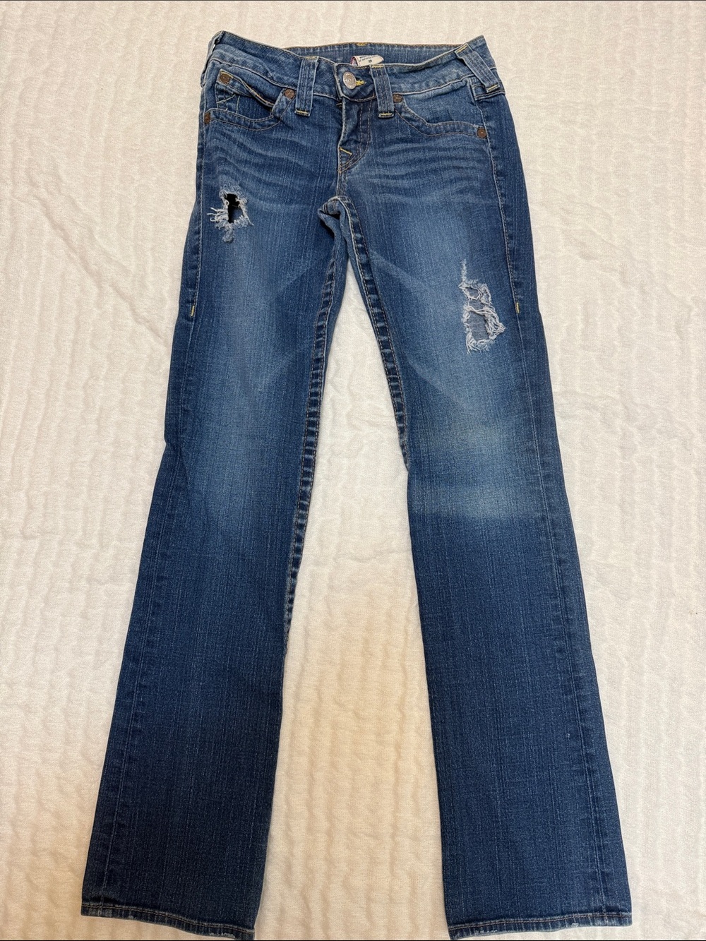 Women’s Distressed Blue Jeans